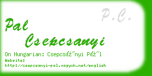 pal csepcsanyi business card